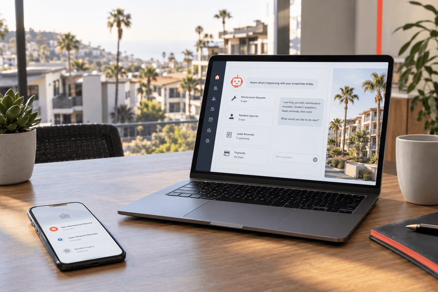 AI agent for property management company