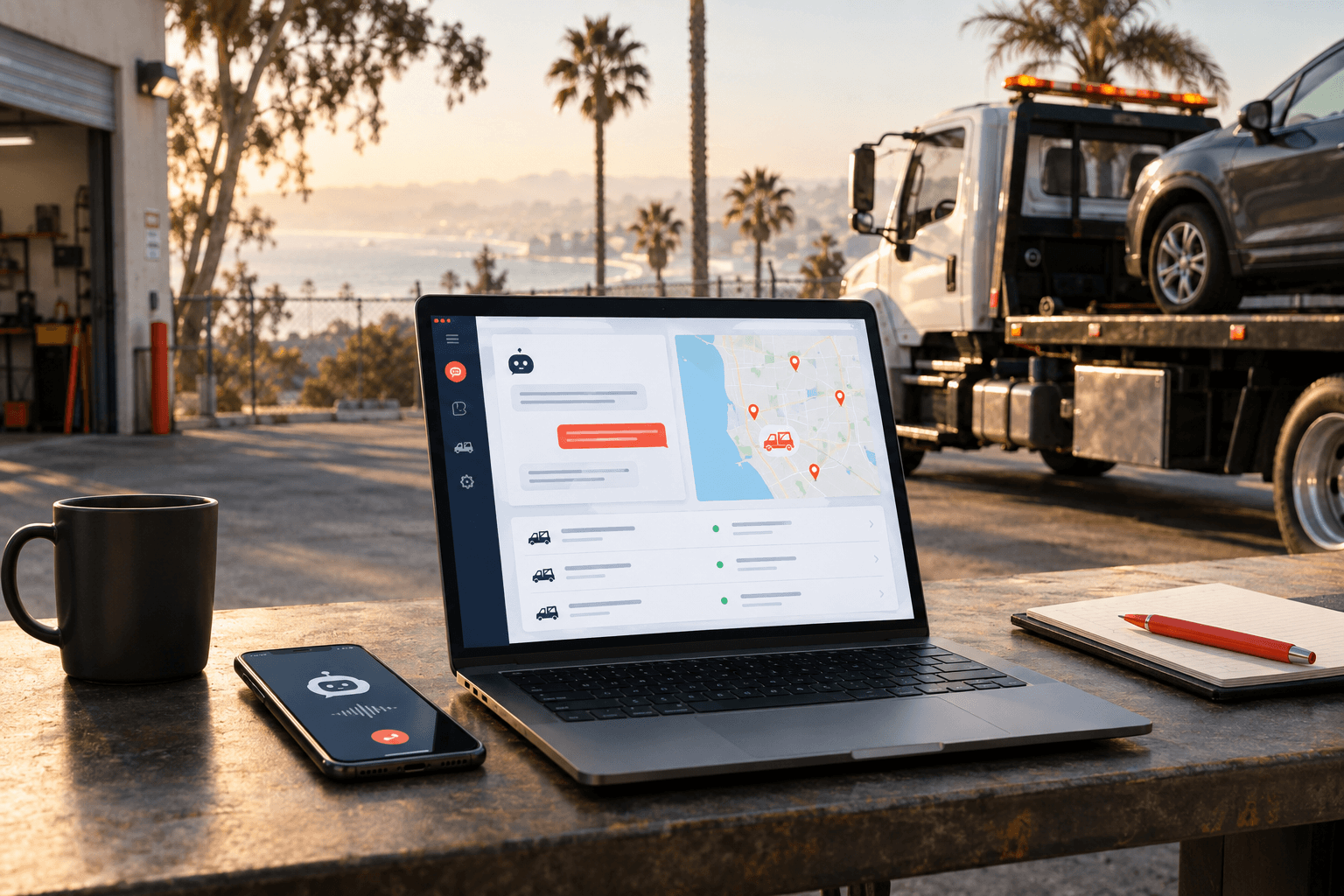 AI agent for towing company