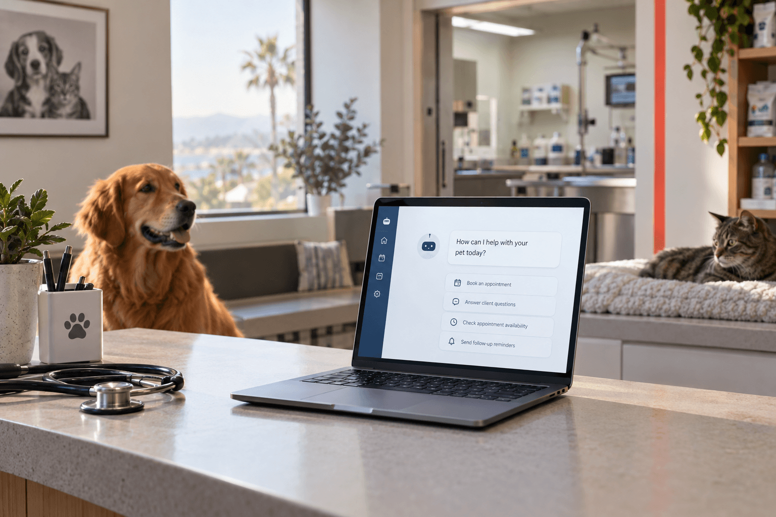 AI agent for veterinary clinic