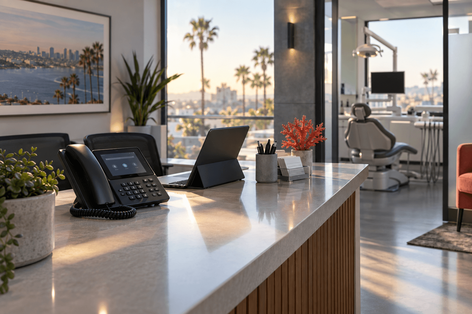 FrontDesk, DentalAssist, or custom for a La Mesa dental office?